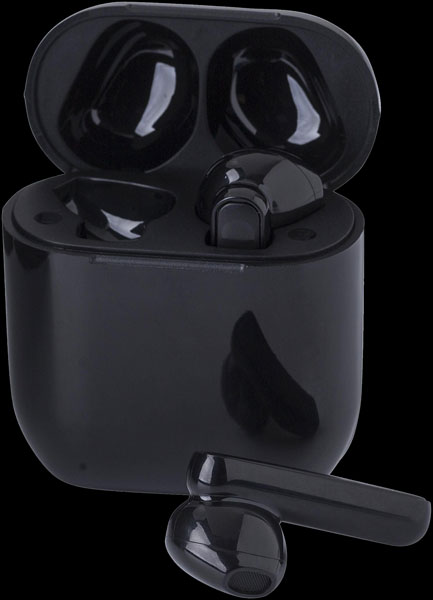 Auricolari wireless in astuccio con inserti legno