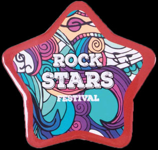 Badge in latta a forma di stella