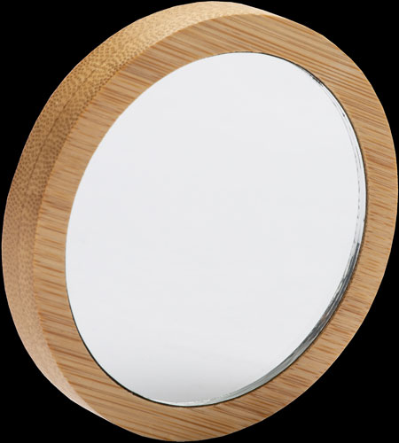 Specchietto tondo in bambù