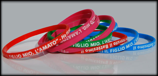 Braccialetti silicone larghezza 5 mm