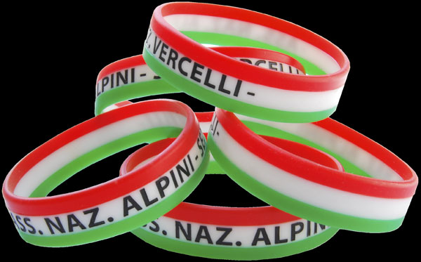 Braccialetti silicone tricolori