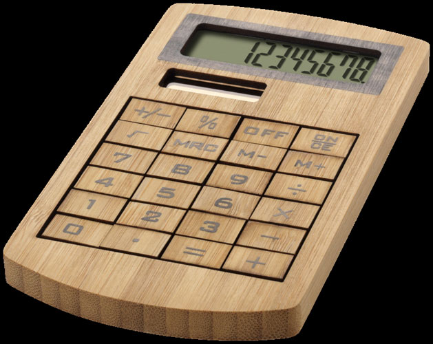 Calcolatrice in legno