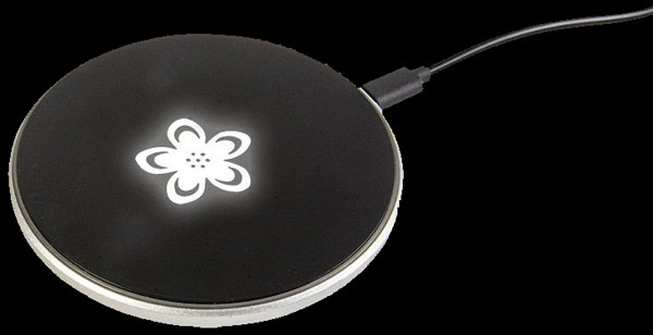 Caricabatterie wireless luminoso per cellulari