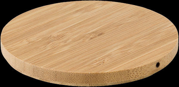 Caricabatterie wireless in bamboo