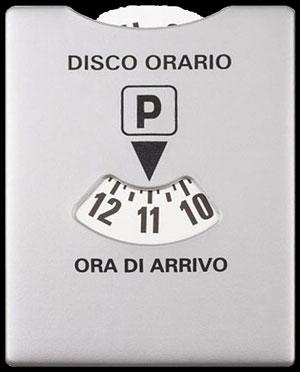Disco orario argento