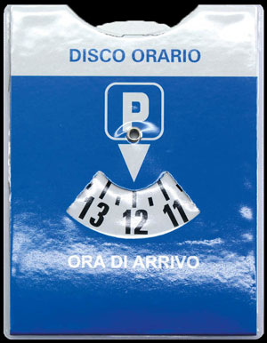 Disco orario con custodia trasparente
