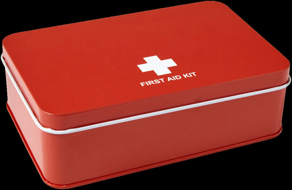 Kit primo soccorso con custodia in alluminio
