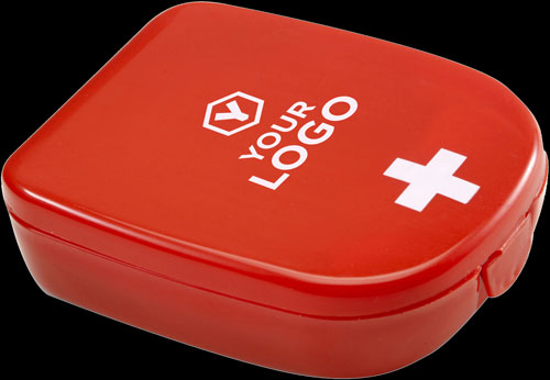 Kit primo soccorso con astuccio in plastica