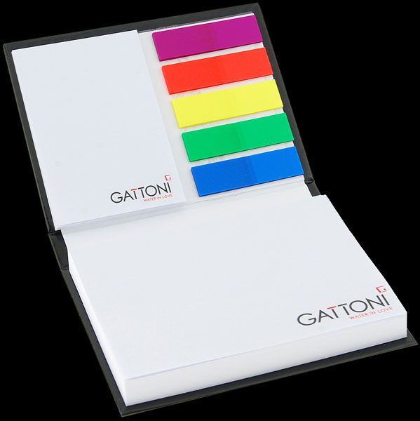 Notepad con segna pagine e memo stick