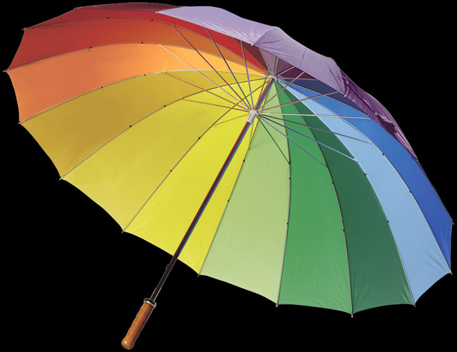 Ombrello Golf arcobaleno grande con manico dritto