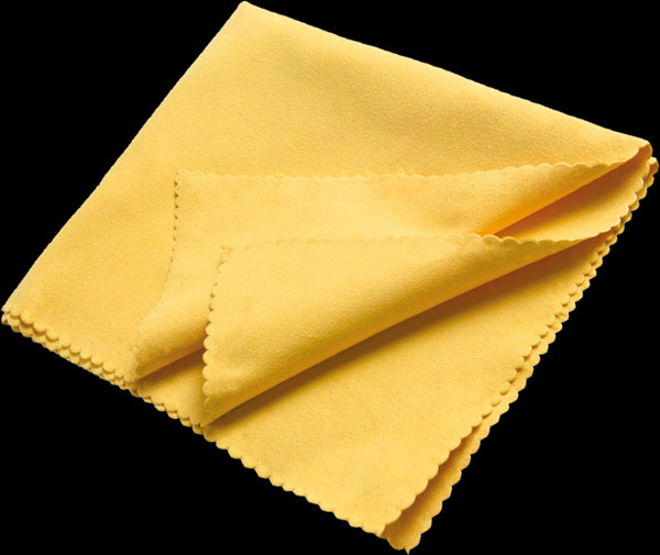 Panno giallo in microfibra per pulizia auto