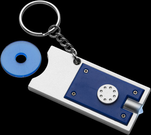 Portachiavi con gettone per carrello spesa