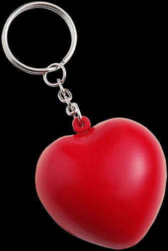 Portachiavi antistress galleggiante a forma di cuore