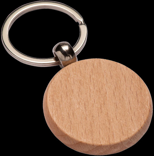 Portachiavi rotondo in legno