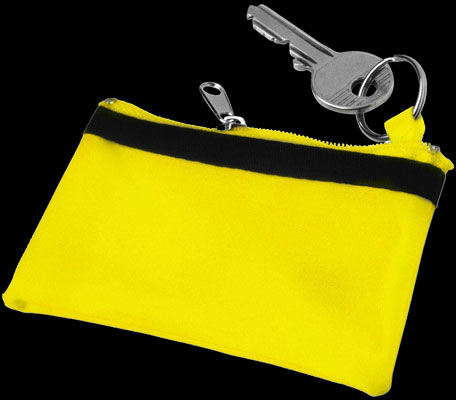 Portachiavi a bustina in nylon con cerniera