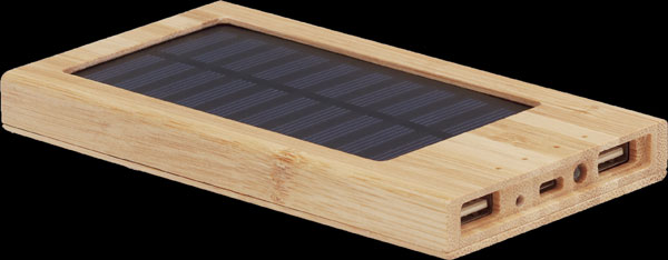 Power bank solare in legno