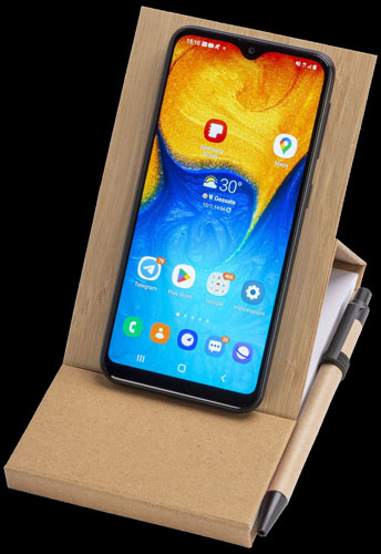 Blocco note con supporto per telefono