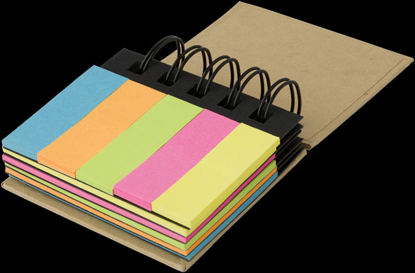 Block Notes spiralato con foglietti colorati