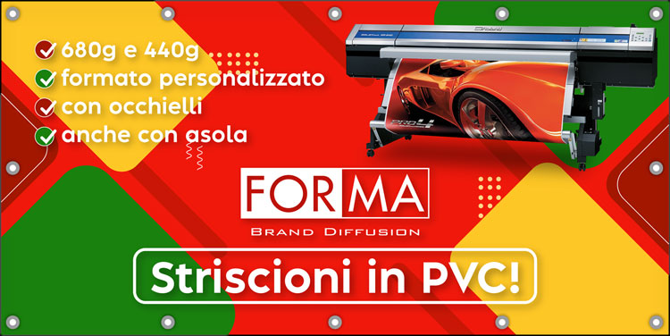 Striscioni in PVC morbido con stampa in quadricromia
