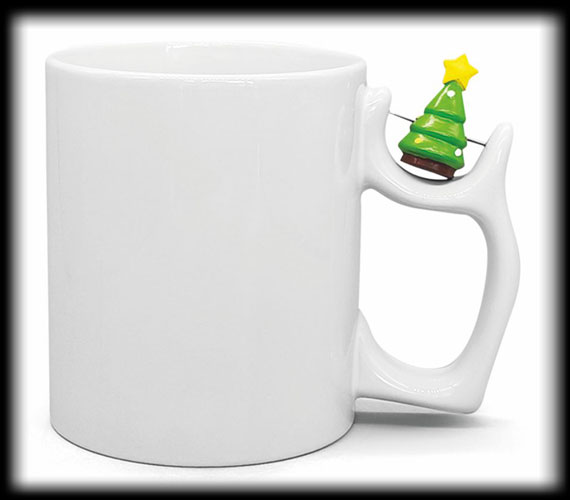Tazza ceramica con albero di Natale